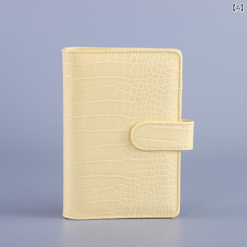 現物 クロスボーダーワニ 紋 ルーズマカロンノート 6 穴 手帳 ルーズホルダー(x2)