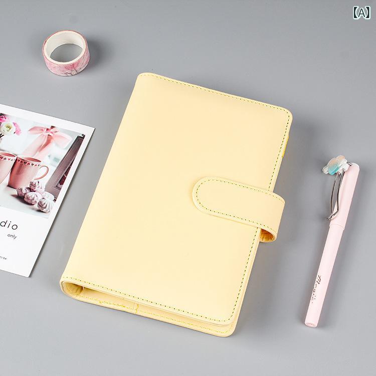 文房具 韓国 ins 乙女 心 マカロンルーズノート pu 手帳 手帳 手帳 旅行 本(x2)