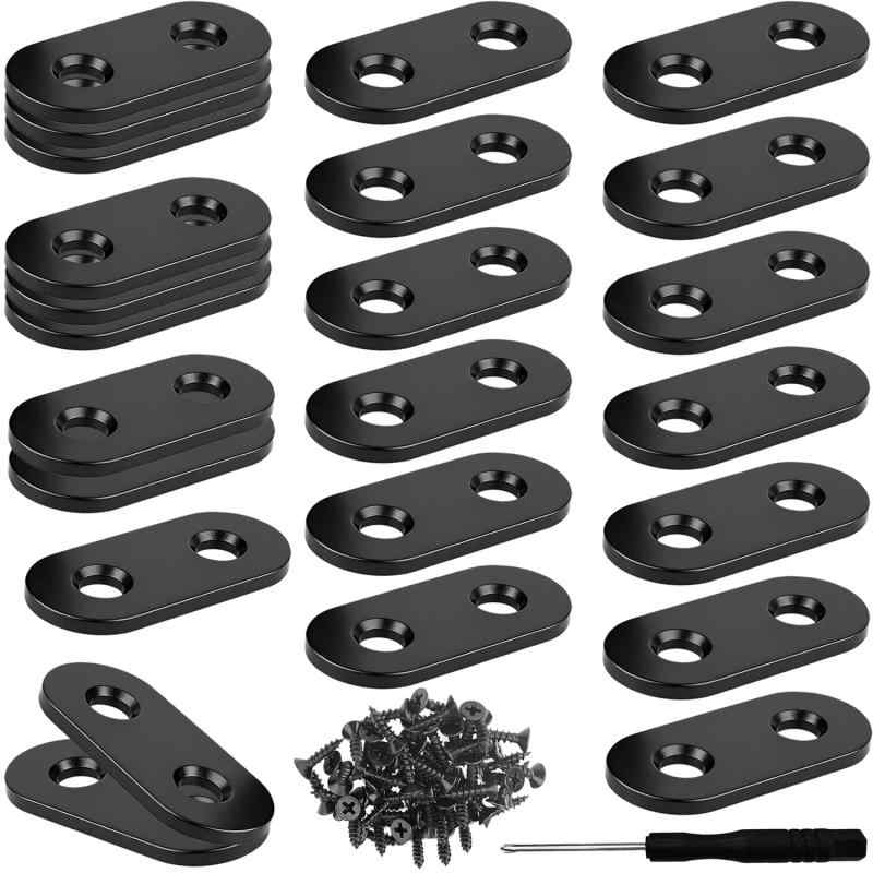 Wopanxye 棚受け金具 固定金具 直き偏平角括弧 家具の固定板 修理プレート 連結金具 家具転倒防止 補強ブラケット 用木製家具 テーブル デスク 寝床 靴棚 引き出し