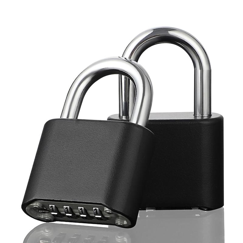 「2個入」4桁ダイヤル式 南京錠・C-Timvasion® 防錆 耐衝撃 番号式 ダイヤル錠、屋内・屋外・庭園・学校・ロッカー・倉庫・ゲート・盗難防止 防犯用 日本語説明書