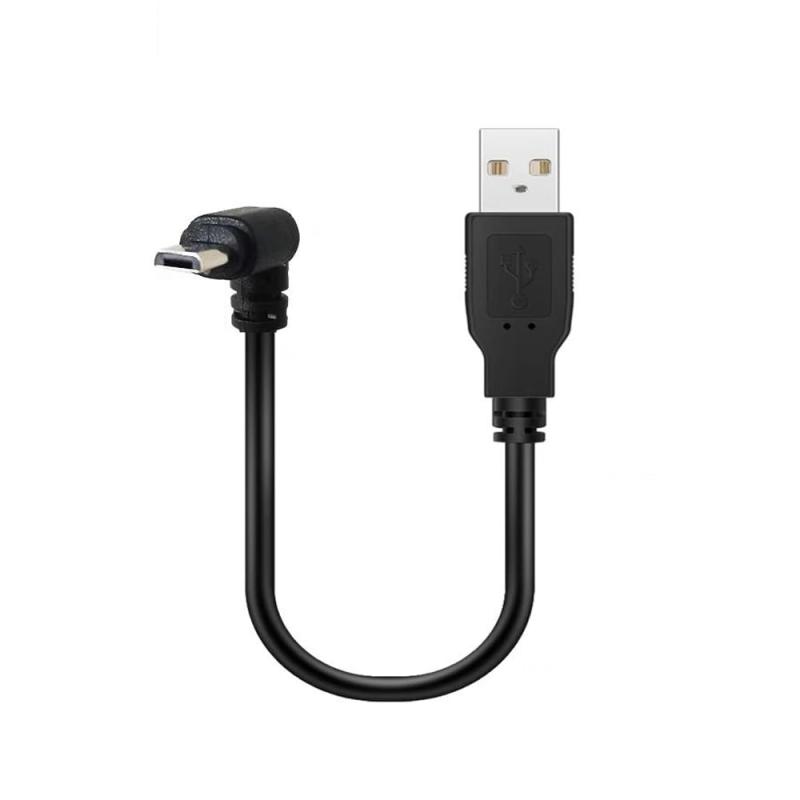 USB 2.0 L型 USBストレート/Micro上下左右90度方向変換ケーブル USB2.0 micro-B オス延長ケーブル 車載ビデオケーブル