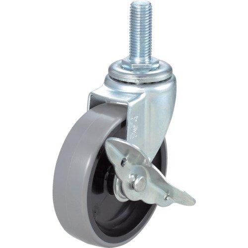 TRUSCO(トラスコ) ねじ込み式キャスター 自在ストッパー付 Φ75 TYST-75NUS × 20個 【ケース販売】許容荷重(kgf):71.4車輪径D(mm):75車輪幅(mm):26取付高H(mm):97軸長L(mm):35