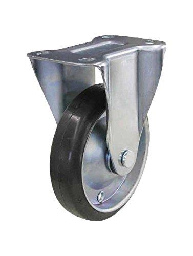 ユーエイキャスター：J2シリーズ K2型 固定キャスター ゴム(鋼板ホイル,B入)車 車輪径φ150 メーカー型..