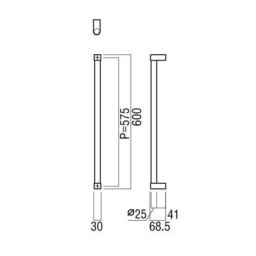 ユニオン ドアハンドル G2600-21-131-L600