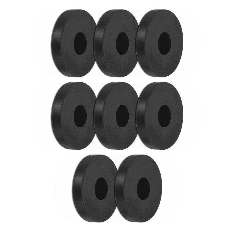 樂天商城 - M METERXITY 8パックラバー絶縁ワッシャー 1.2" OD 0.2" ID 0.4" 厚さ 機械用防振絶縁パッド ラウンドラバーワッシャー 家庭用および車両用アクセサリー用[黒]