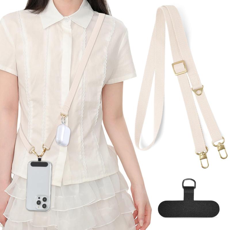 [VEISEN] スマホショルダー 斜めがけ首掛け肩掛け 長さ調節自由 スマホストラップ ストラップ ホルダー 付 ストラップ ショルダーストラップ ロング ネックストラップ スマホ用 パスケース