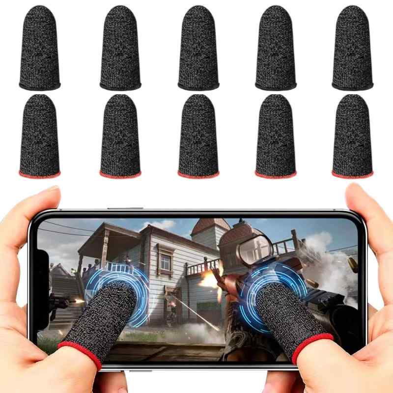 Cases - 指サック ゲーム 10個入り 銀繊維を高含有 シームレスサウンドゲーミングフィンガーグローブ スマホゲーム 超高感度 極薄シルバーファイバー 汗に強いフィンガーグローブ すべての指にフ