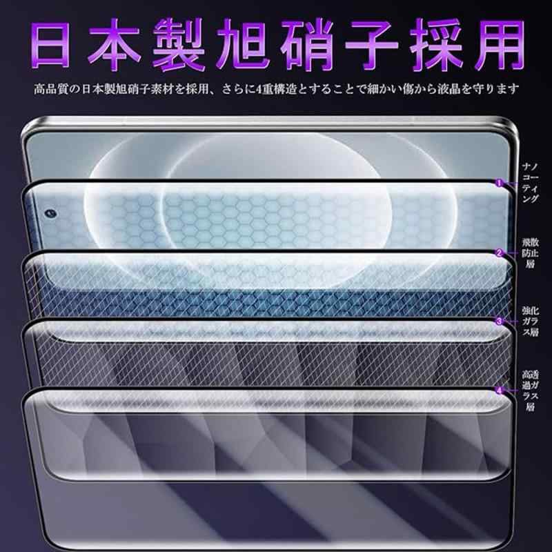 For Redmi Note 13 Pro+ 5G ガラスフィルム 保護フィルム 【Moahsiuny】日本旭硝子製 高硬度9H 気泡防止 防指紋 耐衝撃 飛散防止 貼り付け簡単 画面鮮やか 自動吸着