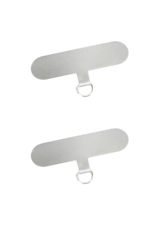 [wumio] ステンレス スマホストラップホルダー シルバー 2個セット 携帯 ネックストラップ スマホ ストラップ アクセサリー ホルダー スマホショルダー 落下防止 ケース