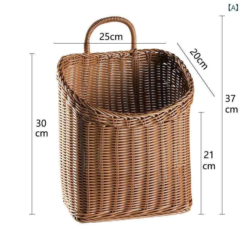 藤 編み 工場 直売 ネット 赤金 ネギ 姜 にんにく 収納 かご 台所 壁掛けかご プラスチック 藤 編み 壁掛けかご 花 籠 草