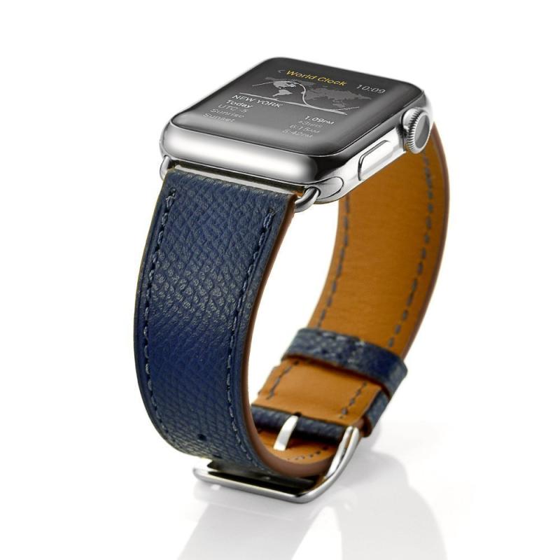 乐天商城 - 【Deyou】 アップル腕時計のバンド Apple watch用交換バンド 色鮮やかでシンプルなデザインの角シボ型押しPUバンド 男女兼用,対応しますApple Watch Series 4/3/2/1（オレンジ色- 38mm/40mm）