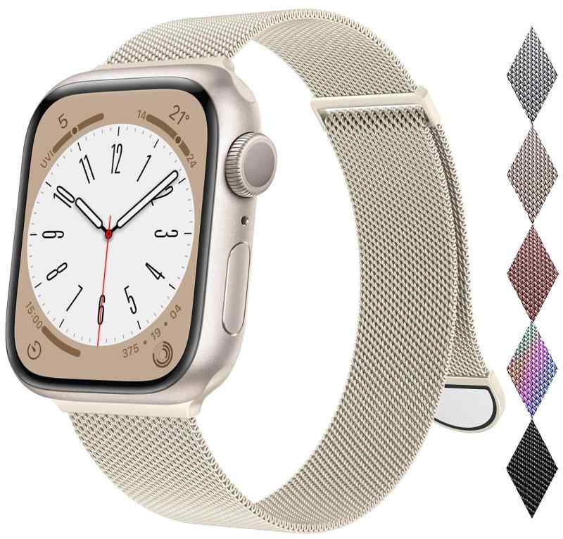 Rakuten - コンパチブル Apple Watch バンド 49mm 46mm 45mm 44mm 42mm 41mm 40mm 38mm アップルウォッチバンド バンド ステンレス コンパチブル 男女兼用 長さ調節 通気 メッシュ ベルト Apple Watch U