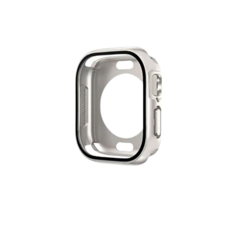 乐天商城 - Apple Watch 保護ケース, シリーズ,6 5 4 SE対応, PC+ガラス製 2in1 前後保護カバー, 防水,高透過率,脱落しやすい, 装着簡単
