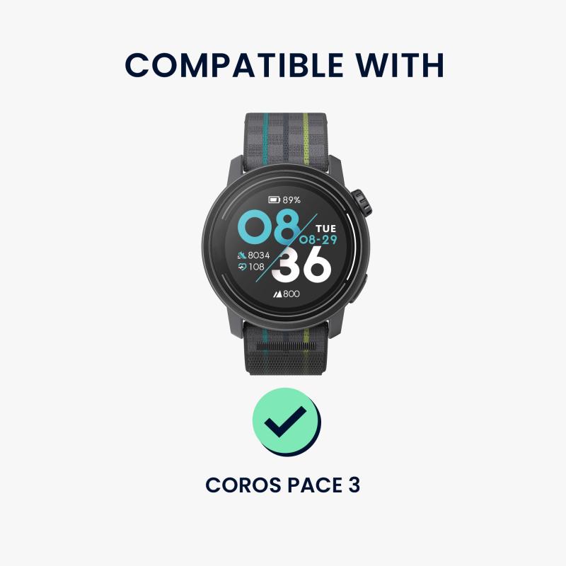 kwmobile COROS PACE 3対応 保護カバー - 側面 エッジ保護 スマートウォッチ 液晶覆わないケース 黒色