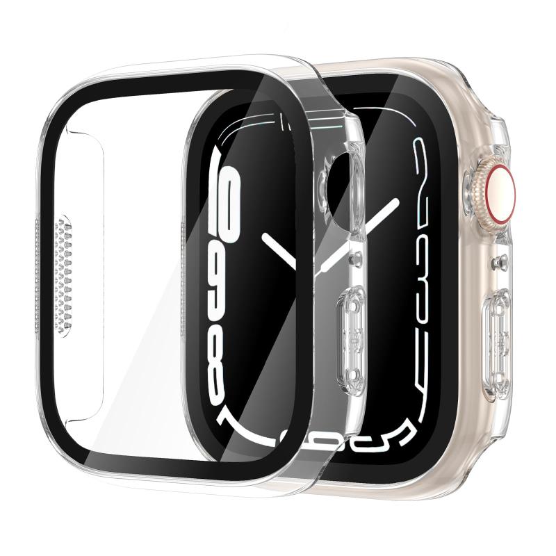Apple Watch 用 防水ケース series SE/10/9/8/7/6/5/4 40mm 44mm 41mm 45mm 42mm 46mm あっぷるうぉっちケース 感度が高い 耐衝撃ガラスフィルム 装着簡単 一体型保護アップルウォッチ タッチ感