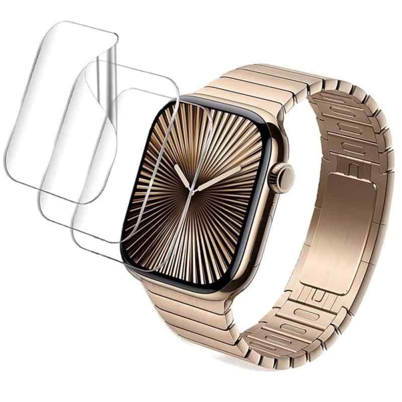 ��3�祻�åȡ�For Apple Watch Series 10 (42mm) ���åץ� �����å� ���꡼�� 10 (42mm) �ե���� �ݸ�ե���� ��Moahsiuny��TPU�� 3D ��Ʃ��Ψ �ɻ��� �Ѿ׷� �������䤫 Ž���դ���ñ