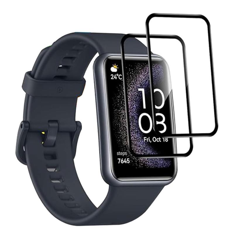 Rakuten - 【2枚セット】For HUAWEI WATCH FIT/FIT Special Edition フィルム 保護フィルム 【Moahsiuny】PMMA+PC製素材 高硬度 3D 高透過率 防指紋 耐衝撃 画面鮮やか 貼り付け簡単