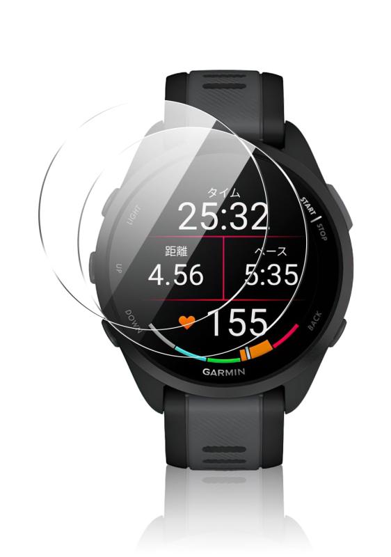 Garmin Forerunner 165/Forerunner 165 Music対応 ガラスフィルム「2枚」ガーミンForerunner 165対応 保護フィルム Garmin Forerunner 165 Music対応 保護シート Forerun