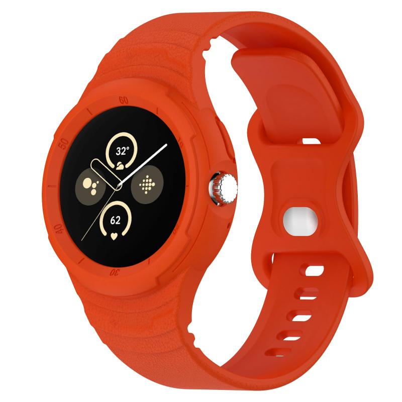 [RicYeel] シリコンバンド Google Pixel Watch 4 3 41mm (2025/2024)/2/1 対応 交換ベルト スポーツバンド 交換用ストラップ 柔らかい 軽さ 一体型 全面保護 Pixel Watch 4 3 41mm/2(3.0)