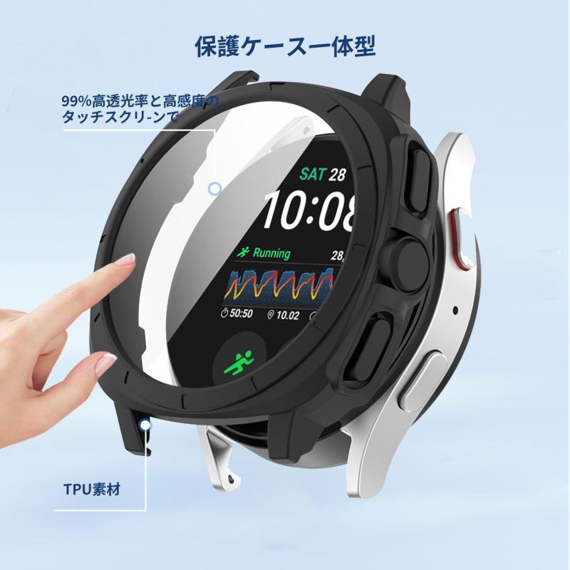 For Galaxy Watch 7 用 ケース カバー ガラスフイルム一体型ケース 【NOUKAJU】For Galaxy Watch 7 スマートウォッチ ケース 保護フィルム 一体 保護ケース PC+強化ガラスフ 保護 カバー 一体型 全面保護
