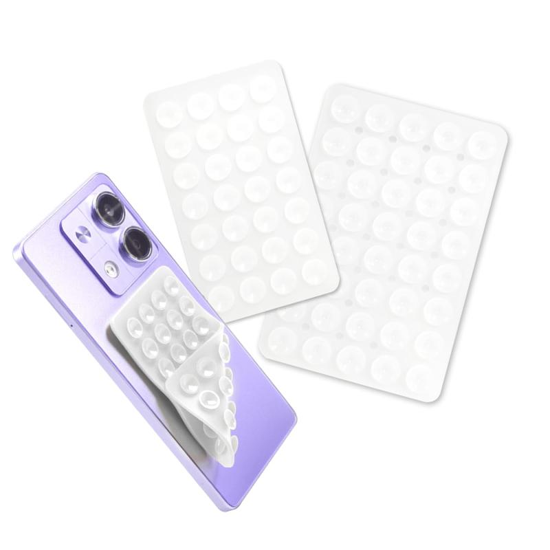 EKIND 2個セット シリコン吸盤スマホホルダー、両面粘着シリコン携帯グリップ、28＆40 吸盤式ハンズフリースタンド、鏡・窓・デスク対応、自撮り・ビデオ通話用