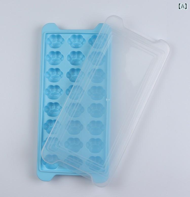 アイス ブロック 金 型 家庭 用 食品 級 冷蔵庫 製氷 箱 ベビー 補助 食品 箱 プラスチック 蓋 付き ソフト アイス