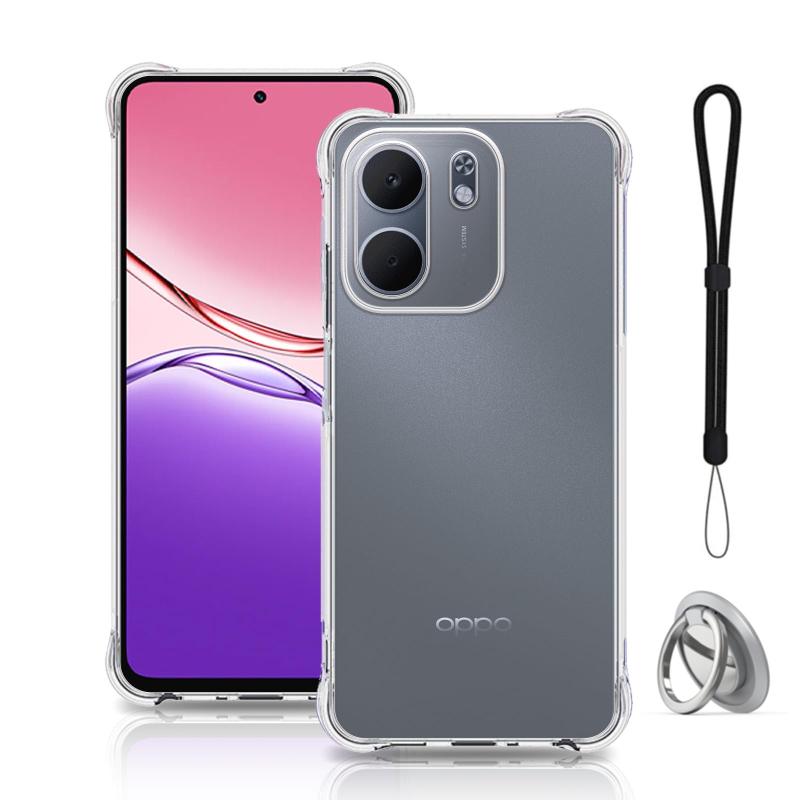 Rakuten - OPPO A5x 5G / 4G 用 ケース カバー スタンド付き 角度調整可能 車載ホルダー対応【NOUKAJU】 スマホケース ストラップ付き 軽量 TPU ソフト クリア 黄変防止 耐衝撃 指紋防止 持ちやすい