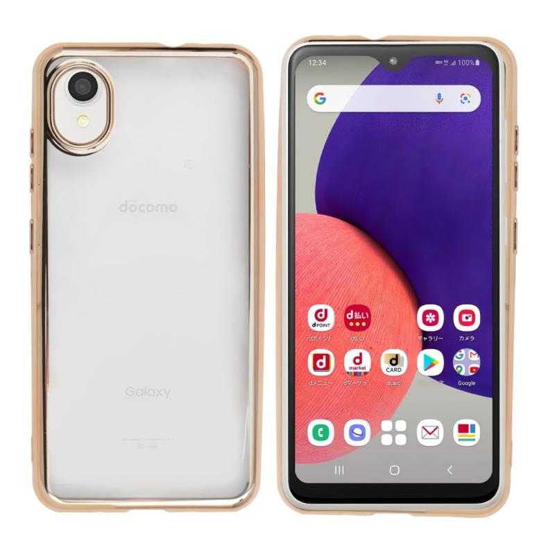 乐天商城 - Galaxy A22 5G SC-56B シンプル サイドメッキ加工 TPU クリア 耐衝撃 衝撃吸収 ケース カバー 保護ケース 保護カバー TPU クリアケース スマホケース