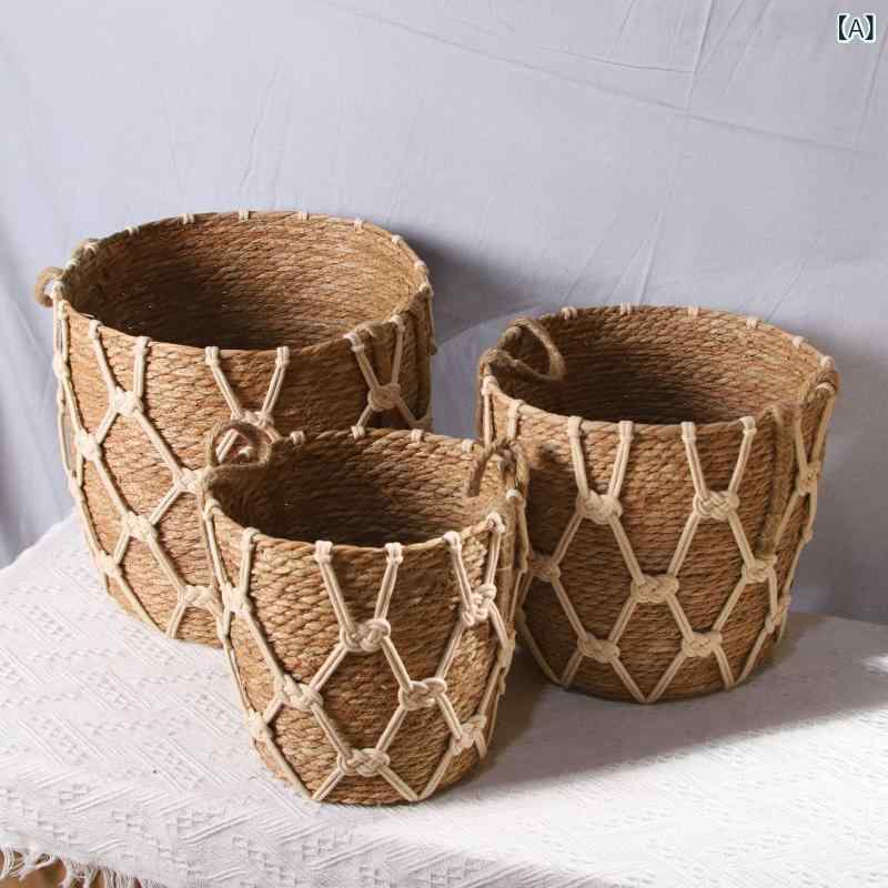 Laundry Containers - 国境を 越えて 直接 販売 する 北欧の 植木鉢の 花の かごを 編んで かごを 編みます。