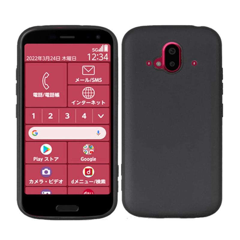乐天商城 - 対応 らくらくスマ-トフォン F-52B ケース マットブラック 柔軟 カバー 薄型 TPU 保護 ソフト 軽量 落下防止 衝撃吸収 耐衝撃 擦り傷防止 らくらくスマ-トフォン F-52B ケース マット質感 スマホ