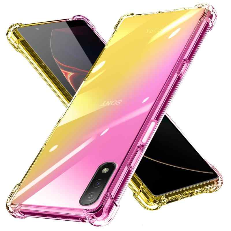 TLOMPLO 対応 Xperia Ace II 用の ケース 耐衝撃 クリア Ace2 カバー クリア TPU 薄型 軽量 滑り止め 黄変防止 柔軟 Qi充電 衝撃吸収 指紋防止 米軍MIL規格取得 ワイヤレス充電に対応 カメラ保護 カバー