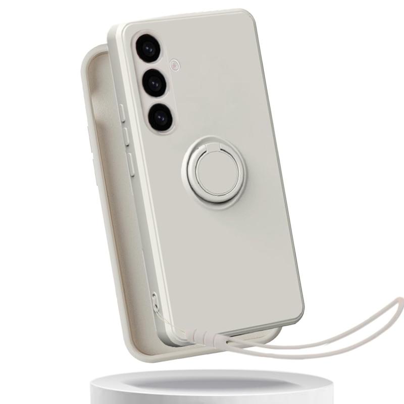 Galaxy S24 ケース リング付き ストラップ シリコン カバー ギャラクシー S24 シリコンケース ストラップ付き スマホケース