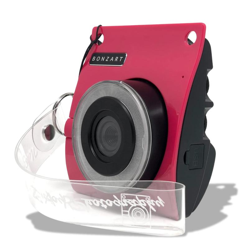 BONZART（ボンザート）ハンドストラップ PVC素材 透明 ロゴ/イラスト入り カメラストラップ 落下防止（クリア）