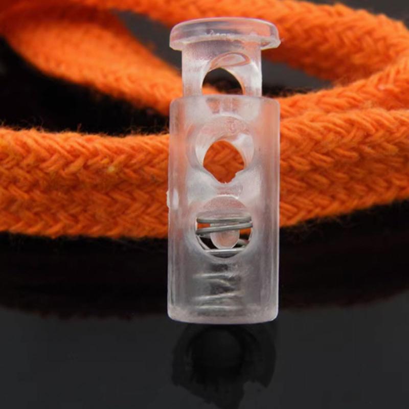 YANGZI コードストッパー 2穴 5mm ループストッパー ト ズボン紐 ゴムひも グルストッパー 透明 コードロック 補修用 服用 パッツ 手芸用ループエンド・コードストッパー10個入り