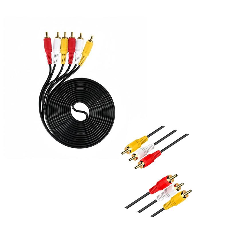Mirhua rca ケーブルケーブル ビデオケーブル 1.5m 赤白黄 ピンプラグ 3ピン RCAケーブル オス オス DVD プレーヤー TV 3 RCA端子(オス)-3RCA端子(オス)AVインタフェースを備えたデバイスとテレビの相ケーブル長：1.5m パッケージ：簡易パッケージ 接続端子：RCA プラグ（オス）×3 対 RCA プラグ（オス）×3採用折り曲げ耐久性の優れた PVC ジャケット 絶縁層と外被を薄型化しながら、強度と軽量性を両立 高耐摩耗性・柔軟性で曲げやすく、配線作業がスムーズ使用条件：屋内専用。屋外・水滴・湿気多い場所での使用を避ける 配線注意：電波発信機器・蛍光灯近傍での配線は映像・音声乱れの原因となる場合があります 用途制限：本来の目的以外の使用をしないでください互換機器：DVD プレーヤー・VCR・ビデオカメラ・プロジェクター・ゲーム機・TV・モニター 対応信号：コンポジットビデオ / 左右ア udio 信号の全機器接続方法：テレビ・セットトップボックス等の機器に蓮の花端子を差し込み、音響機器など他機器と接続する際、確実に差し込んで使用する