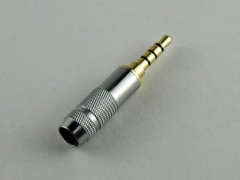 3.5mm ミニプラグ フォーンプラグ フォンコネクタ ハンダ式 自作用 金メッキ 4極 A...
