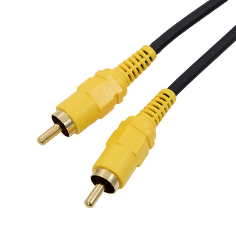 ビデオコード 1ピン - 1ピン RCA ケーブル 2m ゴールドプラグ 簡易包装 モノラル音声 の テレビ ビデオ..