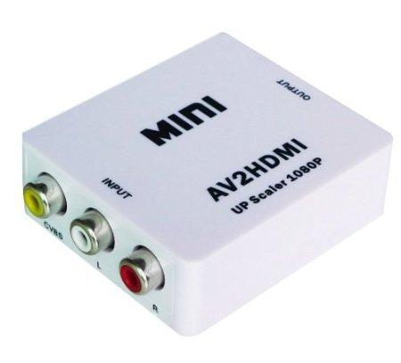 芙蓉 小型 コンポジット (AV / RCA3 / CVBS) → HDMIコンバーター USB電源コード付 HD Video Converter AV2HDMI