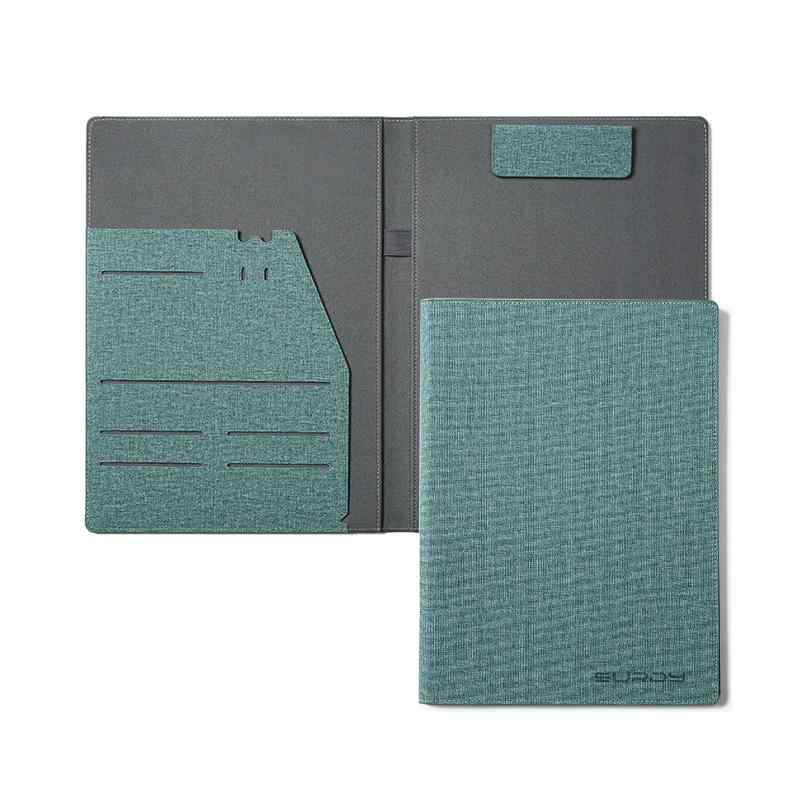 Surdy バインダーA4 クリップボード ファイル 二つ折り PU 会議パッドクリップ ファイル 多機能 ファイルボード 書きやすさ 持ち運び 名刺やペンホルダーなどを収納可能 A4書類フォルダー ギ