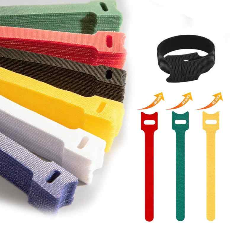 solaay ケーブル結束バンド コード配線収納 固定 ベルト 繰り返し 収納バンド ストラップ マジックテープ コード まとめる 調節可能 ワイヤータイ