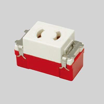 乐天商城 - 神保電器 ニューマイルドビーシリーズ 埋込抜止シングルコンセント 2P 15A 125V ピュアホワイト JEC-BN-9 PW