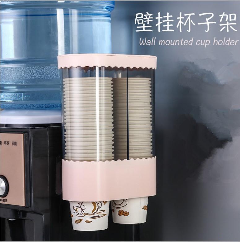 使い捨て カップ 取り 器 穴 なし ホテル 飲食 公共 場所 防水 防塵 浄水 器 二 重 筒 紙 コップ ホルダー(x2)