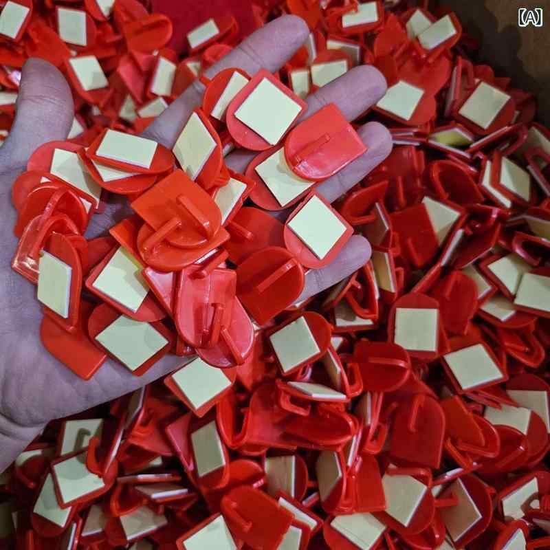 フックの 強力な 接着 剤は 壁の 透明な フックを 貼ります。 穴を 開けないで フック します。(x10)