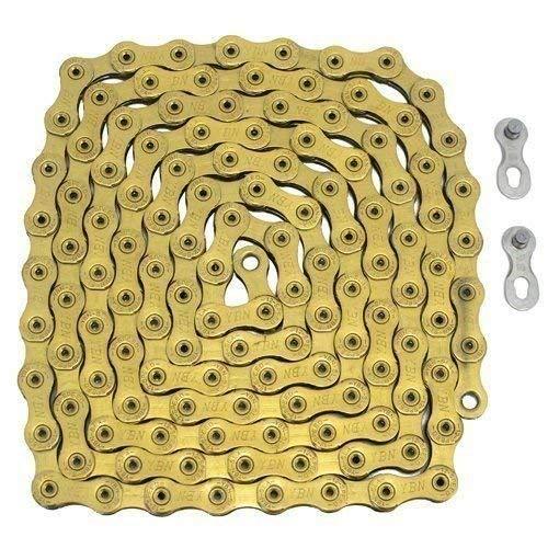 樂天商城 - YBN 12 Speed Chain 126 Link With Power Lock, Gold #ST1449