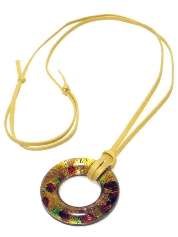 [オプティ・ユーロ] ペンダント式グラスホルダー・ベネチアンガラス風【ミモザ】