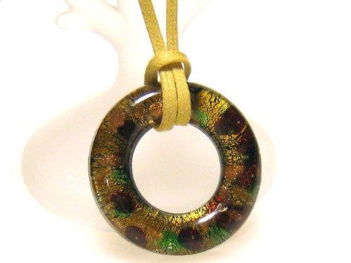 [オプティ・ユーロ] ペンダント式グラスホルダー・ベネチアンガラス風【ミモザ】