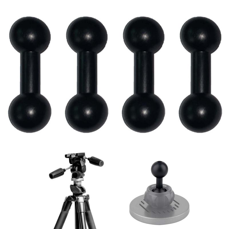 Rakuten - EsiFare 17mmから17mmダブルボールヘッドブラケット 【4個セット】ボールマウント17mm マウントアダプター接続ブラケット ダブルボールヘッドアダプター延長ジョイント ブラケットコンロッド