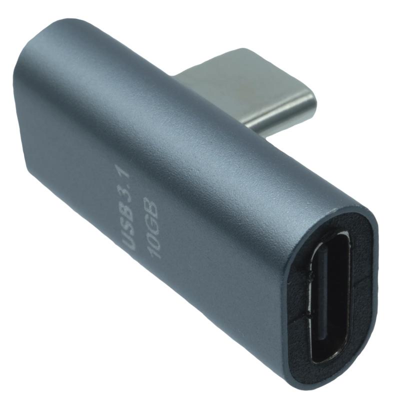 エスエスエーサービス PD 100W急速充電 4K@60Hz映像出力 L型 変換コネクタ USB3.1 10Gbpsデータ転送 TYPE-Cオス-TYPE-Cメス 延長エクステンダー MacBook Mac, iPad Pro, Steam Deck,