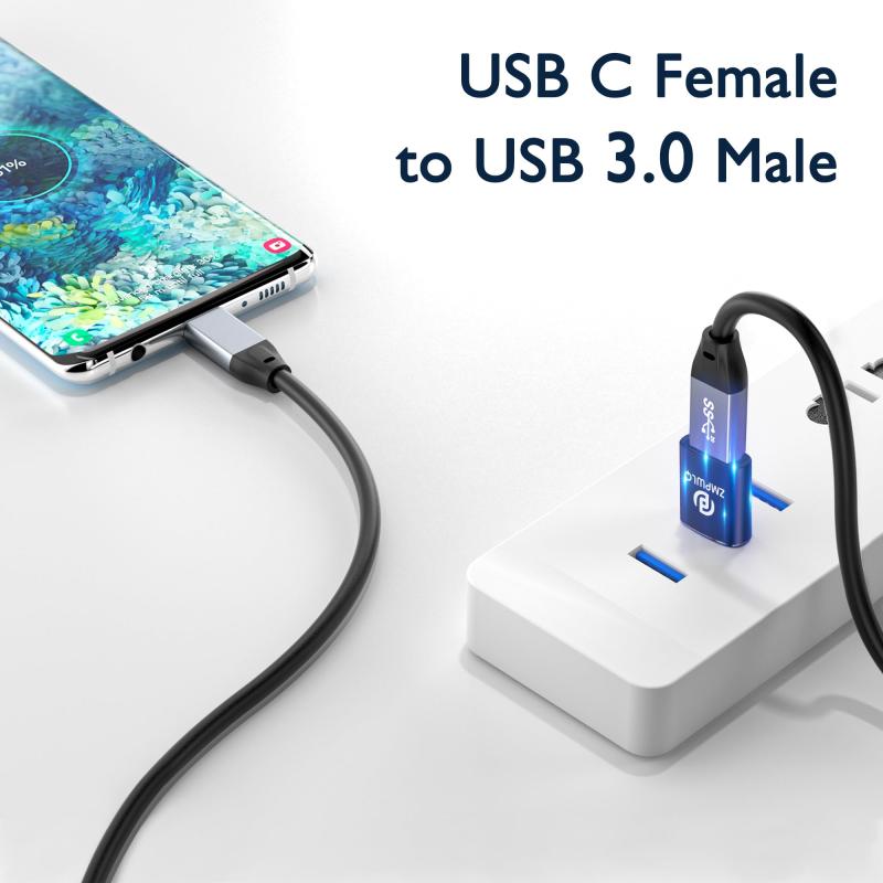 PL ZMPWLQ USB-C & USB 3.0 �Ѵ������ץ� 2�ĥ��å� Type C USB-A ����5Gbps USB Type-C �Ѵ������ץ� USB 3.0 ��®�ǡ���ž�� OTG�б�