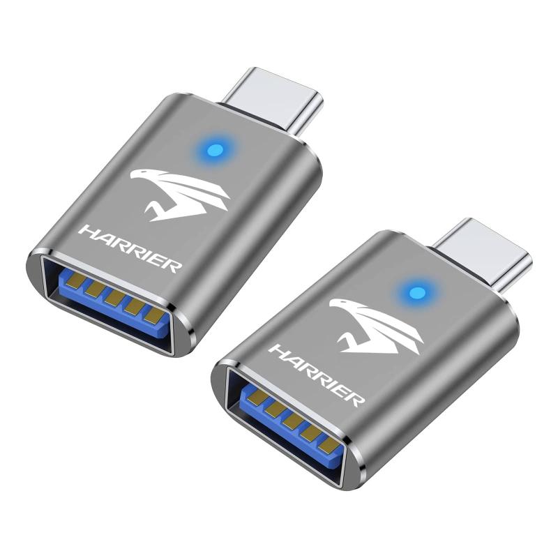 Decoyocar【2個セット】トヨタ ハリアーHarrier 80系 Type-CからUSB変換 ハリアー80系専用アクセサリー USB3.0変換アダプタ 充電 データ転送 設定不要 プラグ＆プレイ